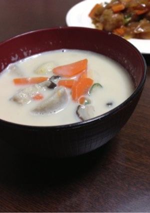 ホッコリ♡里芋の牛乳味噌汁♡-レシピのメイン写真