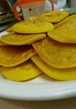 米粉カボチャたっぷりのパンケーキ　離乳食-レシピのメイン写真