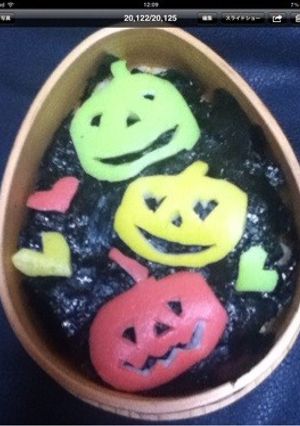 ハロウィン簡単！三色かぼちゃ弁当-レシピのメイン写真