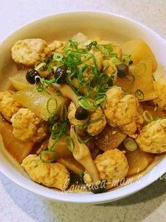 鶏つくねとしめじの煮もの-レシピのメイン写真