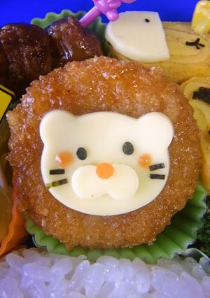 イカリングでライオン　キャラ弁おかず-レシピのメイン写真