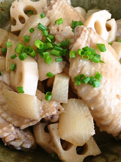根菜と手羽先の煮物-レシピのメイン写真
