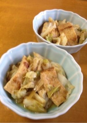 キャベツと揚げの炒め煮-レシピのメイン写真