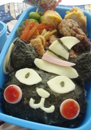 ハロウィン黒猫弁当（キャラ弁）-レシピのメイン写真