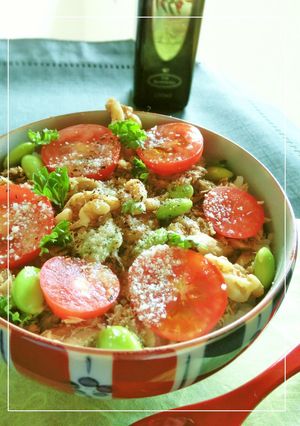 鯖そぼろとトマトのハーブ塩丼-レシピのメイン写真