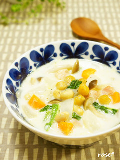 ❀かぶとお豆の味噌ミルクスープ❀-レシピのメイン写真