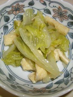 白菜とうす揚げの煮物-レシピのメイン写真