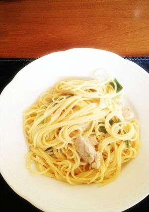 鶏肉とエリンギとネギのクリームパスタ-レシピのメイン写真