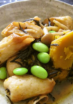 かぼちゃとひじきと竹輪の煮もの-レシピのメイン写真