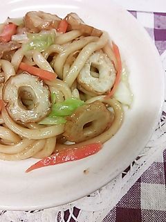 焼きちくわ入り焼うどん-レシピのメイン写真