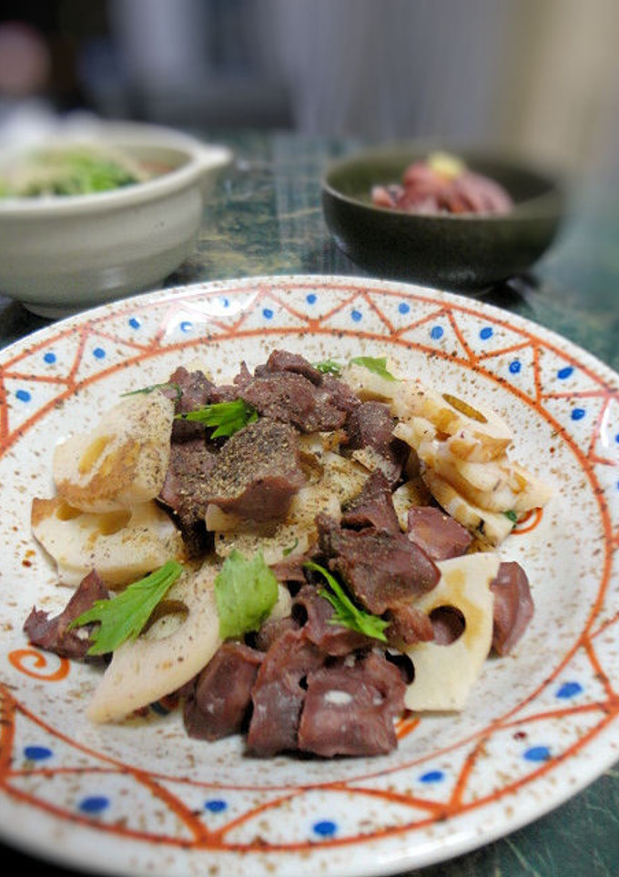 蓮根と砂肝の塩麹炒め-レシピのメイン写真