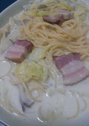 簡単！しょうが豆乳スープパスタ-レシピのメイン写真