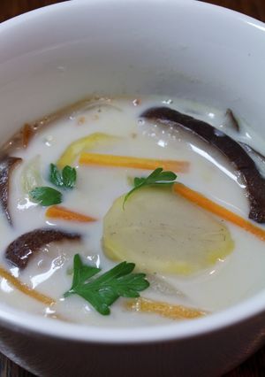 秋です。栗と生しいたけの具だくさんスープ-レシピのメイン写真