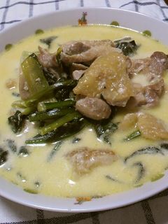 チキンとほうれん草&青梗菜のクリーム煮♪-レシピのメイン写真