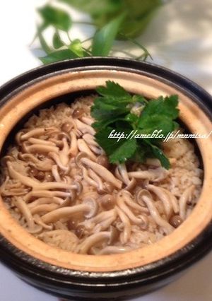 おでん出汁でしめじと生姜の炊き込みご飯-レシピのメイン写真