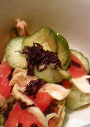 蒸し鷄と野菜の海苔和え-レシピのメイン写真