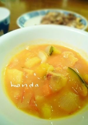 カボチャとサツマイモの濃厚トマトスープ-レシピのメイン写真
