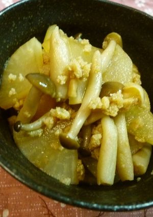 レンジで簡単!大根きのこのこうや煮-レシピのメイン写真