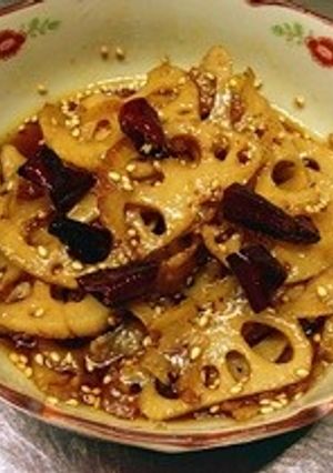 激辛シャキシャキ蓮根金平ダイエット-レシピのメイン写真