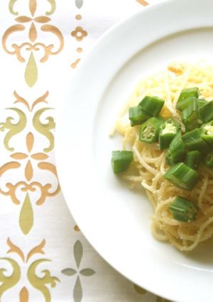 たらこパスタのオクラ乗せ-レシピのメイン写真