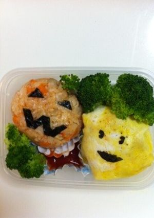 ハロウィンオムライス弁当-レシピのメイン写真