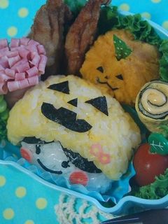 ハロウィン(カボチャな女の子)のお弁当-レシピのメイン写真