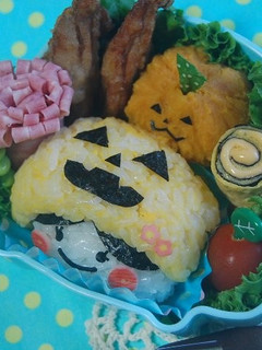 ハロウィン(カボチャな女の子)のお弁当-レシピのメイン写真