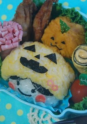ハロウィン(カボチャな女の子)のお弁当-レシピのメイン写真