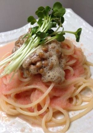 明太子納豆のレモン風味パスタ❤-レシピのメイン写真