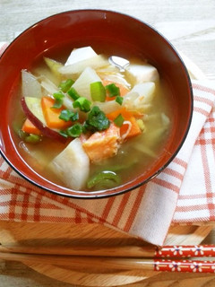 味噌鮭けんちん汁-レシピのメイン写真
