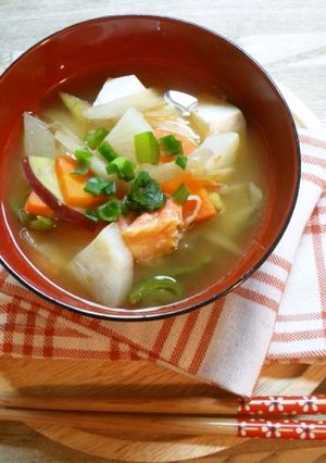 味噌鮭けんちん汁-レシピのメイン写真
