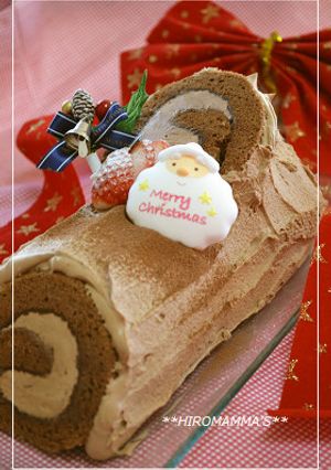 クリスマスケーキ✿ブッシュドノエル-レシピのメイン写真
