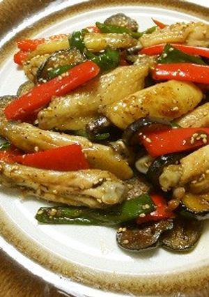 手羽先と野菜の甘辛炒め-レシピのメイン写真