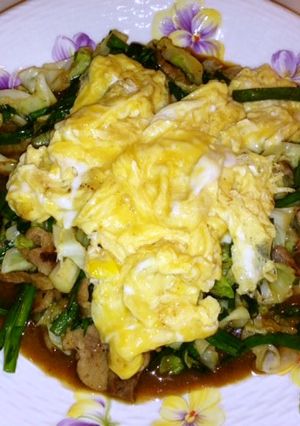 豚肉と野菜の味噌炒め～卵のっけ～-レシピのメイン写真