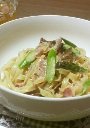 ポルチーニ茸のクリームパスタ♪-レシピのメイン写真