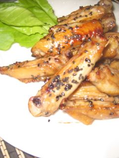 鶏手羽のゴマふり照り焼き-レシピのメイン写真