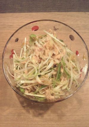 超簡単！水菜と白ネギのシーチキン和え-レシピのメイン写真