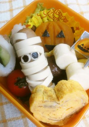 ハロウィン☆キャラ弁かぼちゃ煮でランタン-レシピのメイン写真