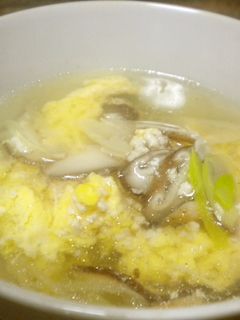 ガラスープ(挽肉と椎茸の卵スープ)-レシピのメイン写真