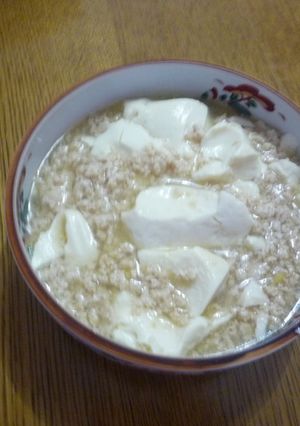 鶏ひき肉とおぼろ豆腐の優しい味のスープ-レシピのメイン写真