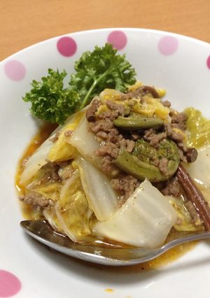 高尾山のぜんまい漬け ミーツ はくさい-レシピのメイン写真