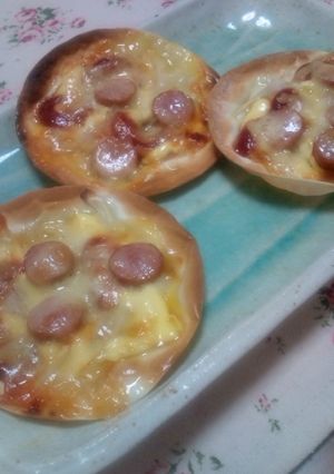 超簡単！！余ったぎょうざの皮ピザ-レシピのメイン写真