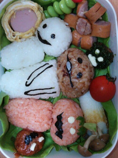 **3種類のなめこ**キャラ弁☆-レシピのメイン写真