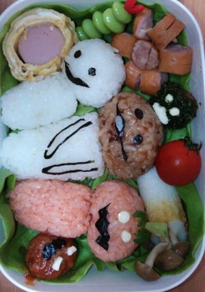 **3種類のなめこ**キャラ弁☆-レシピのメイン写真