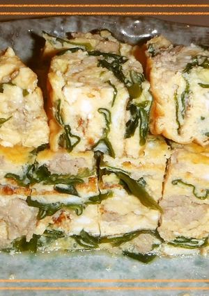 夕飯に！わかめのだし巻き玉子♡肉入り-レシピのメイン写真