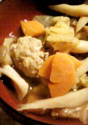 たっぷり野菜とミートボールのおつゆ-レシピのメイン写真