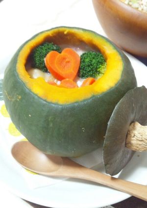丸ごとかぼちゃシチュー-レシピのメイン写真
