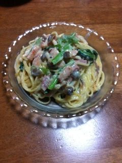 豆乳でカルボナーラ風パスタ!!-レシピのメイン写真