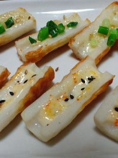 簡単つまみちくわの七味&柚子胡椒マヨ焼き-レシピのメイン写真