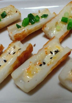 簡単つまみちくわの七味＆柚子胡椒マヨ焼き-レシピのメイン写真